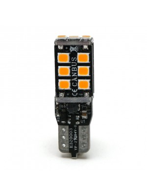 LED Glassockel T10 WY5W W2,1x9,5d 15x 2835 SMD Orange T10 Canbus
